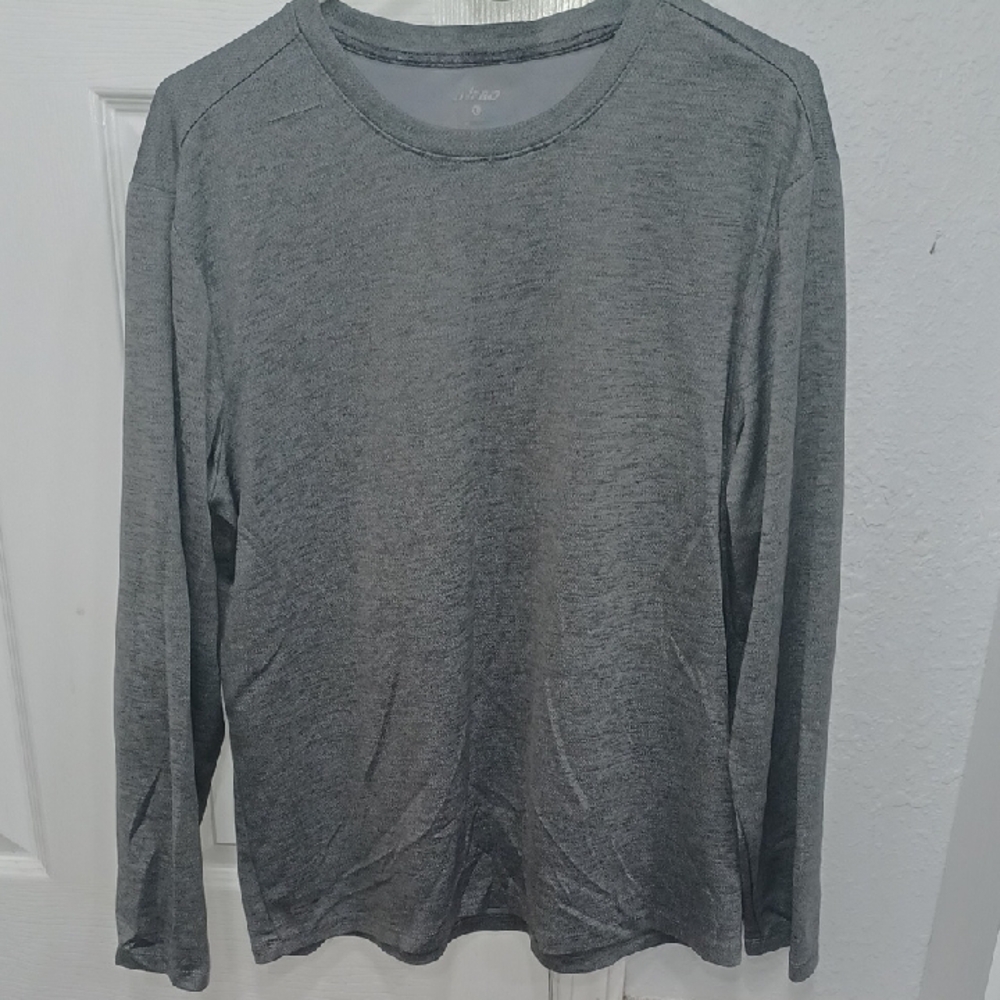 Men's Gray Long Sleeve Shirt Size L